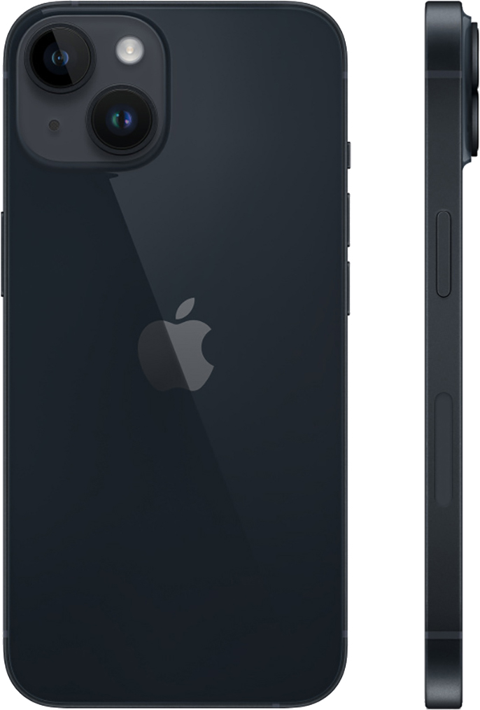 iPhone 14 128 ГБ MPUF3HN/A «Тёмная ночь» (Nano+eSIM)